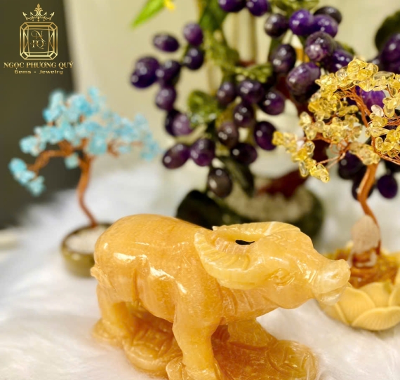 Tượng Phong Thuỷ Tuổi Sửu Hút Lộc, Tăng Duyên, Cao 15cm NHL