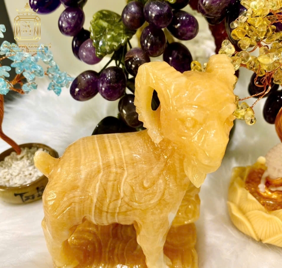 Tượng Phong Thuỷ Tuổi Mùi Hút Lộc, Tăng Duyên, Cao 15cm NHL