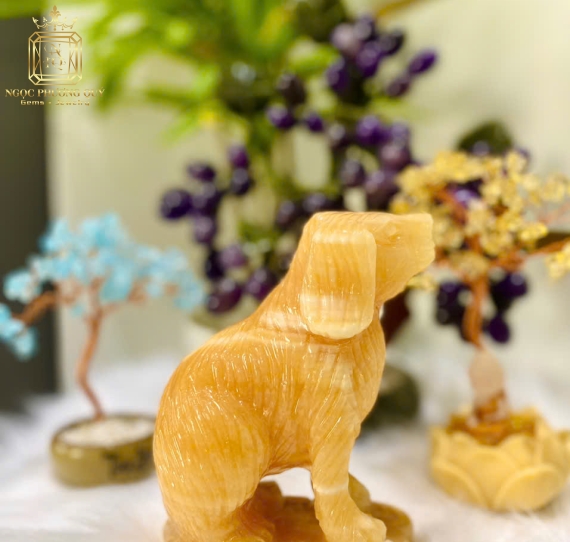 Tượng Phong Thuỷ Tuổi Tuất Hút Lộc, Tăng Duyên, Cao 15cm NHL