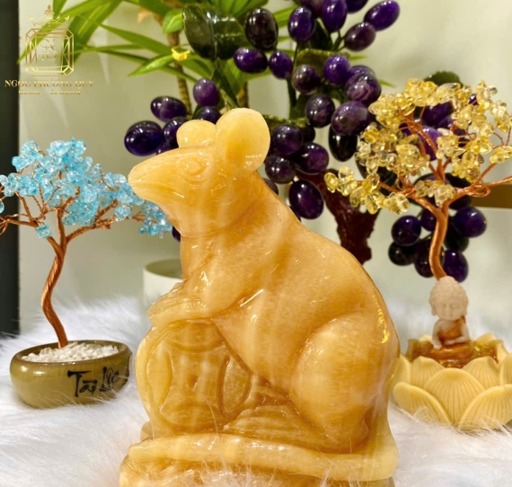 Tượng Phong Thuỷ Tuổi Tý Hút Lộc, Tăng Duyên, Cao 15cm NHL