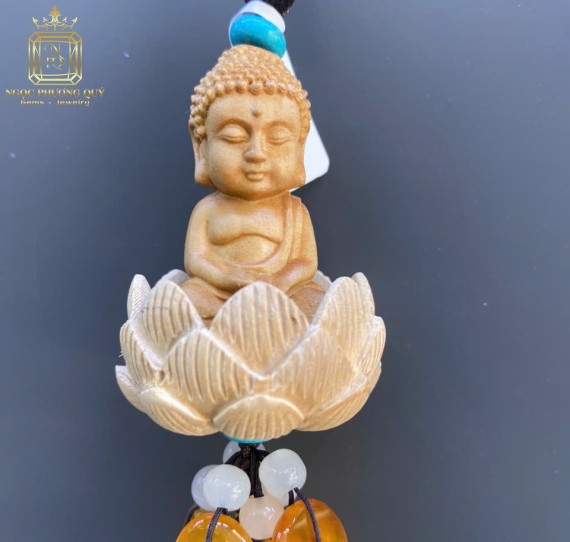 Khánh Phật bông sen mix mã não