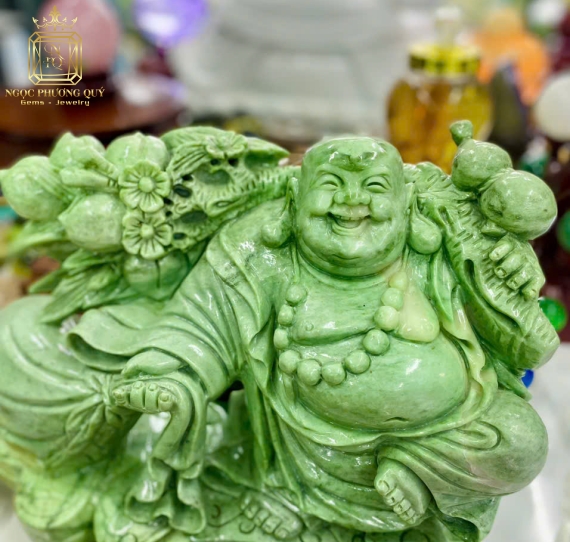 Tượng Phật Di Lặc túi tiền33kg serpentine