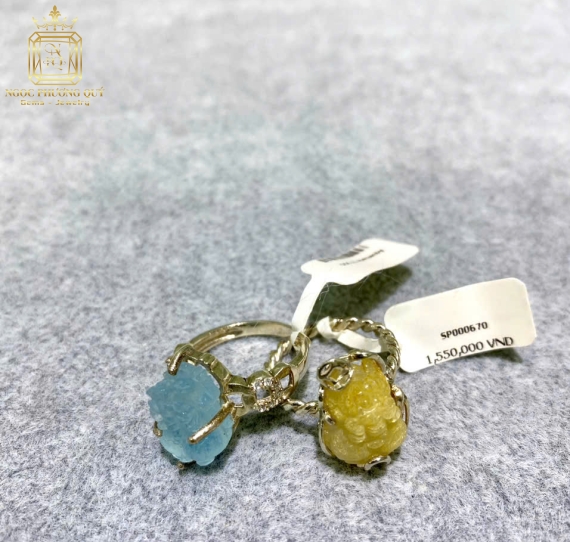 Nhẫn bạc mix đá