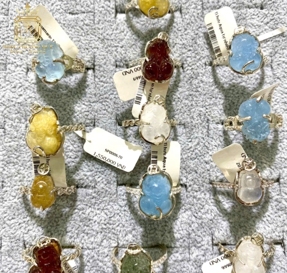 Nhẫn bạc mix đá