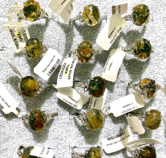 Nhẫn bạc mix đá