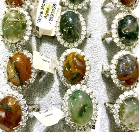 Nhẫn bạc mix đá