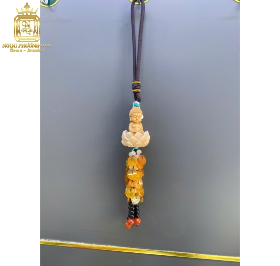Khánh Phật bông sen mix mã não