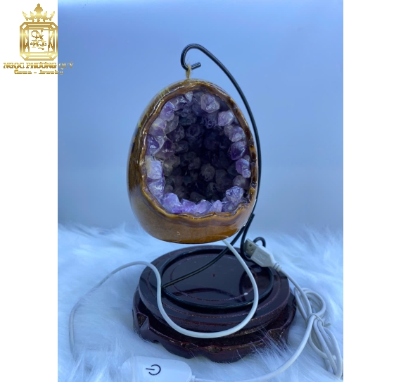 Đèn ngủ đá fluorite xanh.tím .vàng 