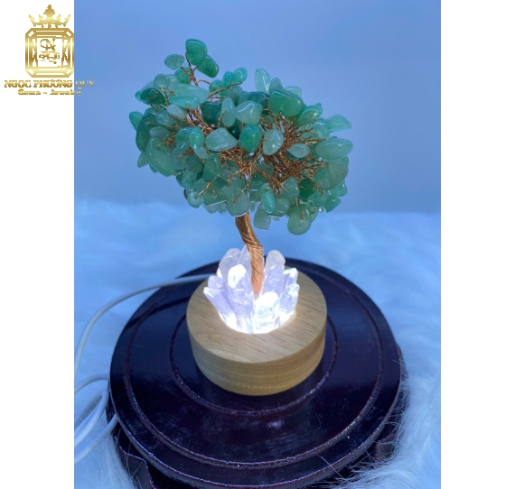 Cây tài lộc thạch anh đế đèn