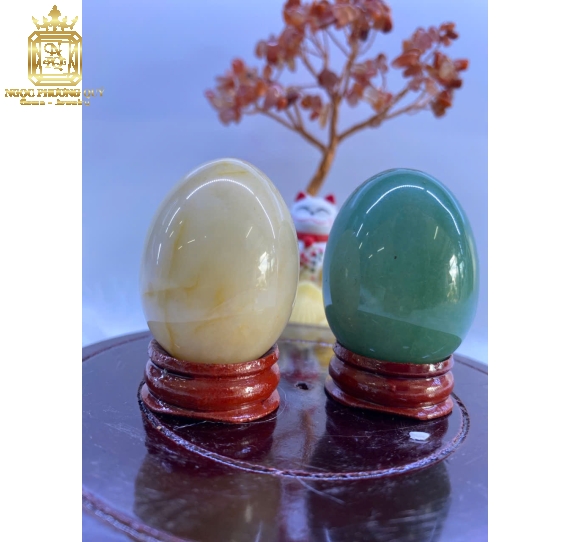 Trứng thạch anh các màu 