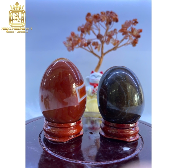 Trứng thạch anh các màu 