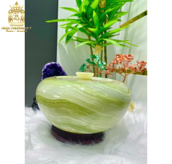 Hủ ngọc Onyx xanh 18