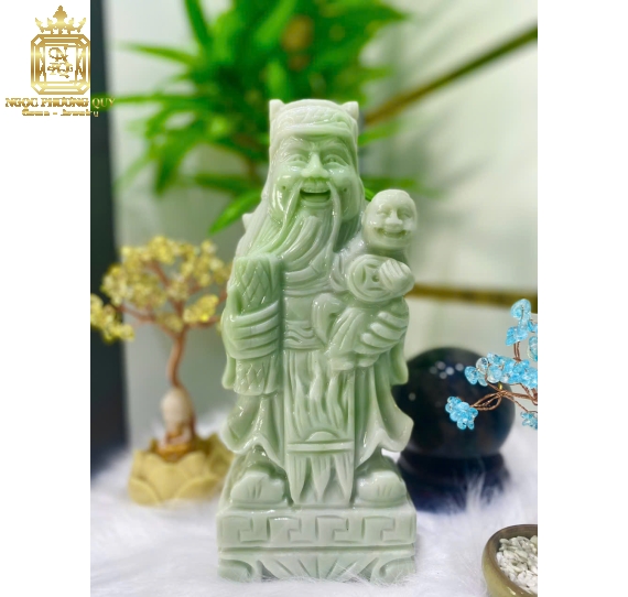 Bộ Phúc Lộc Thọ 25 Ngọc Yên Bái xanh