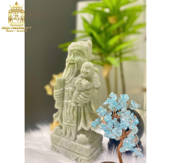 Bộ Phúc Lộc Thọ 25 Ngọc Yên Bái xanh