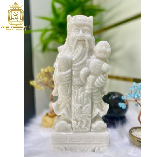 Bộ Phúc Lộc Thọ 30 cẩm  thạch trắng