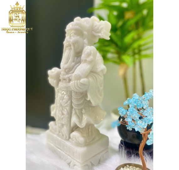 Bộ Phúc Lộc Thọ 30 cẩm  thạch trắng