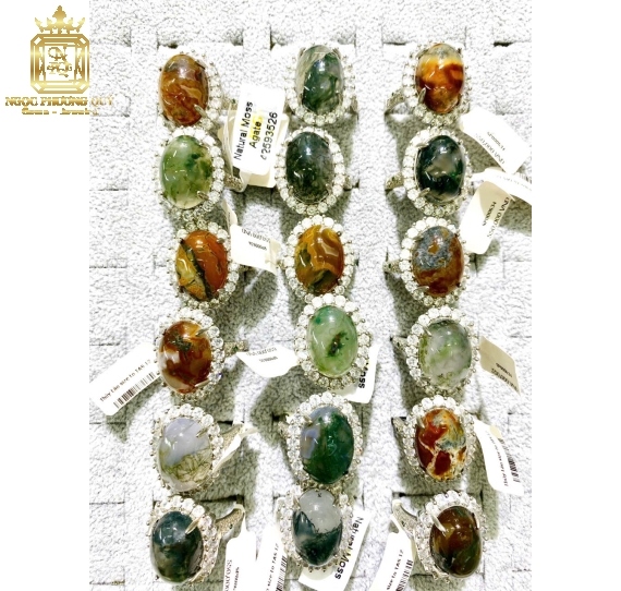 Nhẫn bạc mix đá